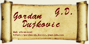 Gordan Dujković vizit kartica